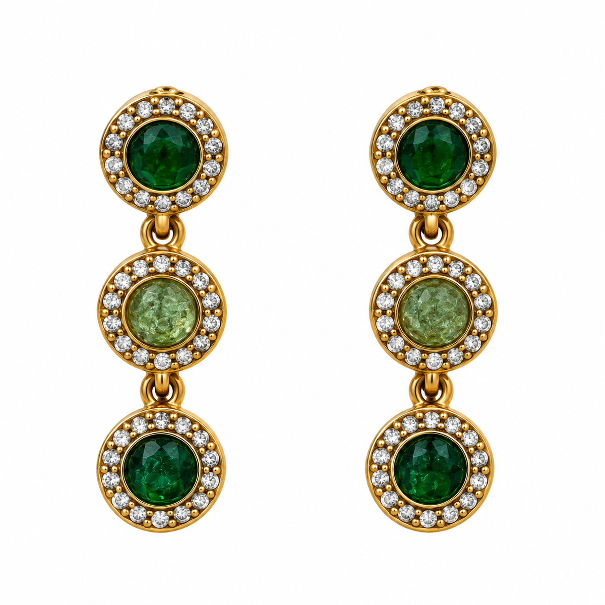 Pendientes Círculos Cristal - 5 Colores