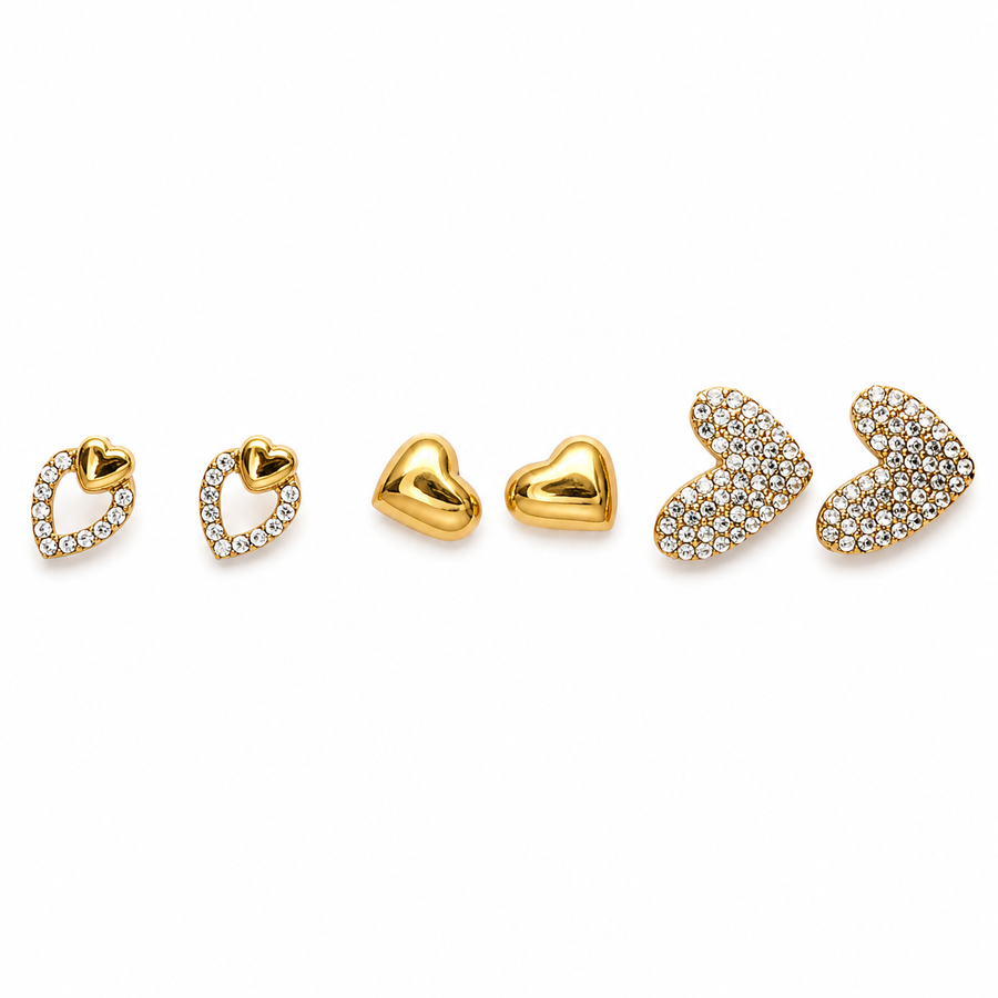 Kit Pendientes Corazón