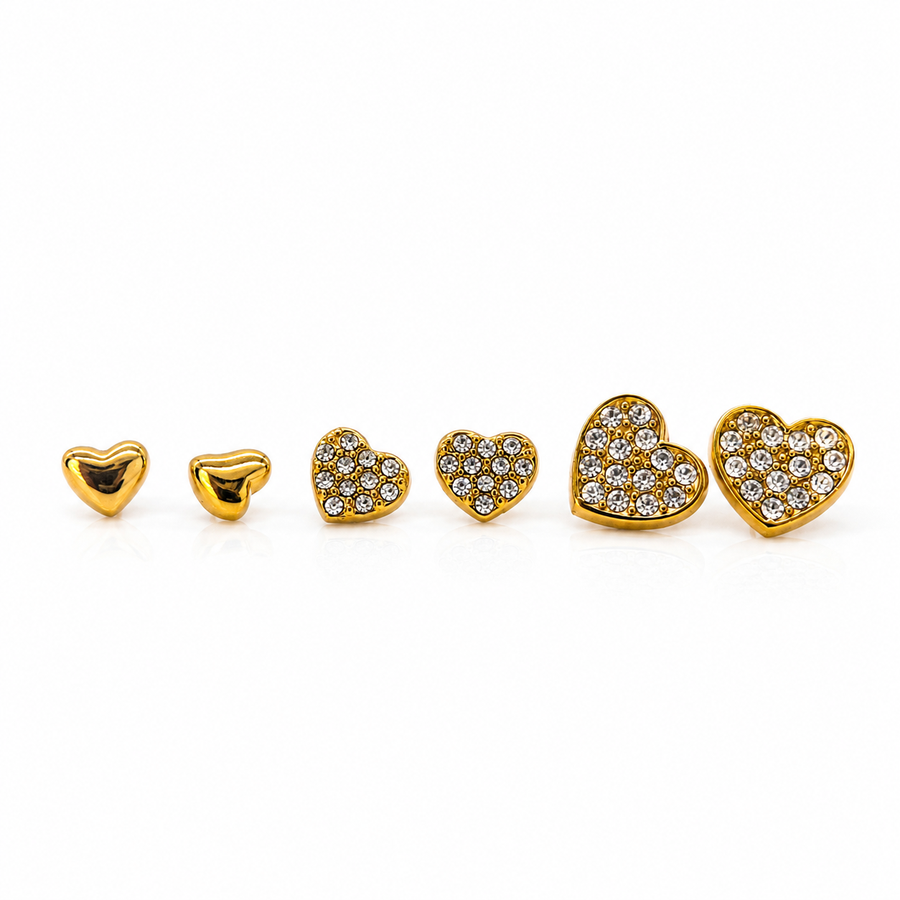 Set Brincos Corazón
