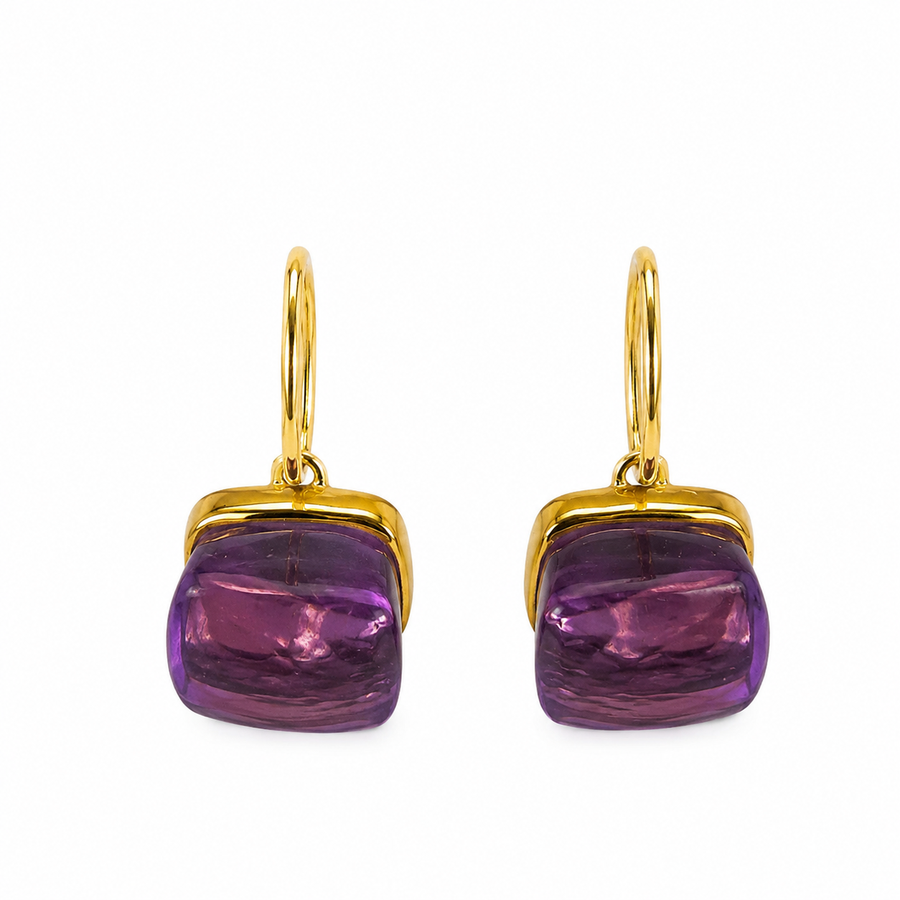 Brinco Piedra Morado