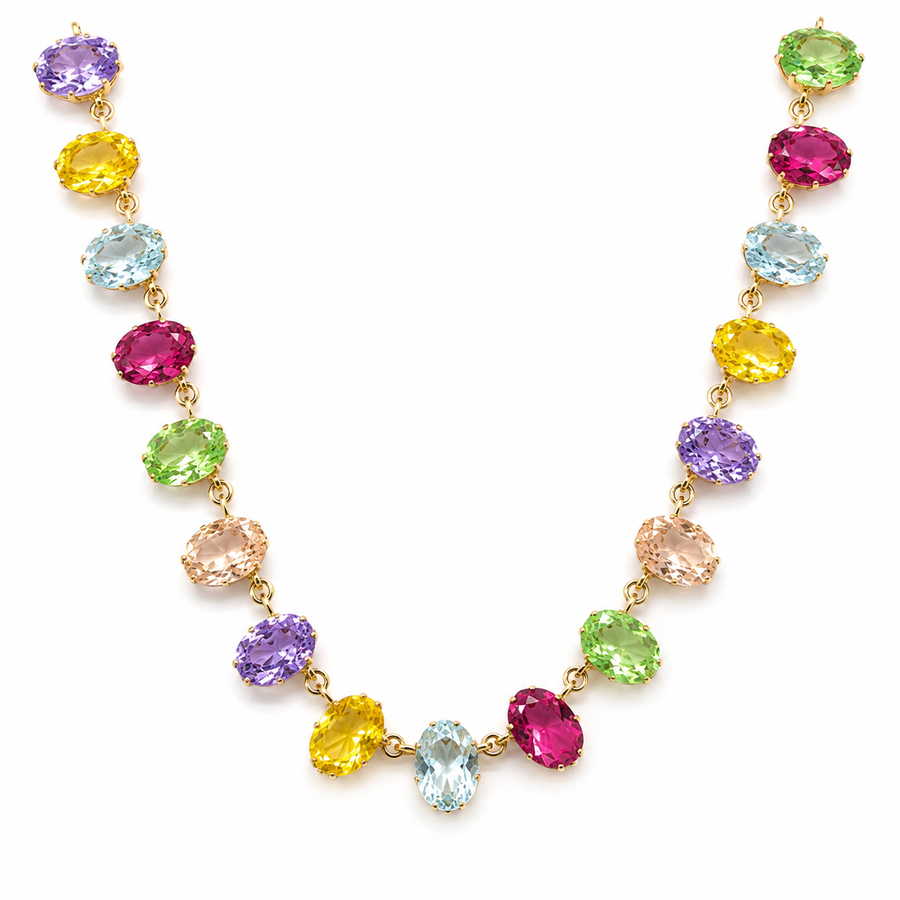 Collar Cristales Multicolor