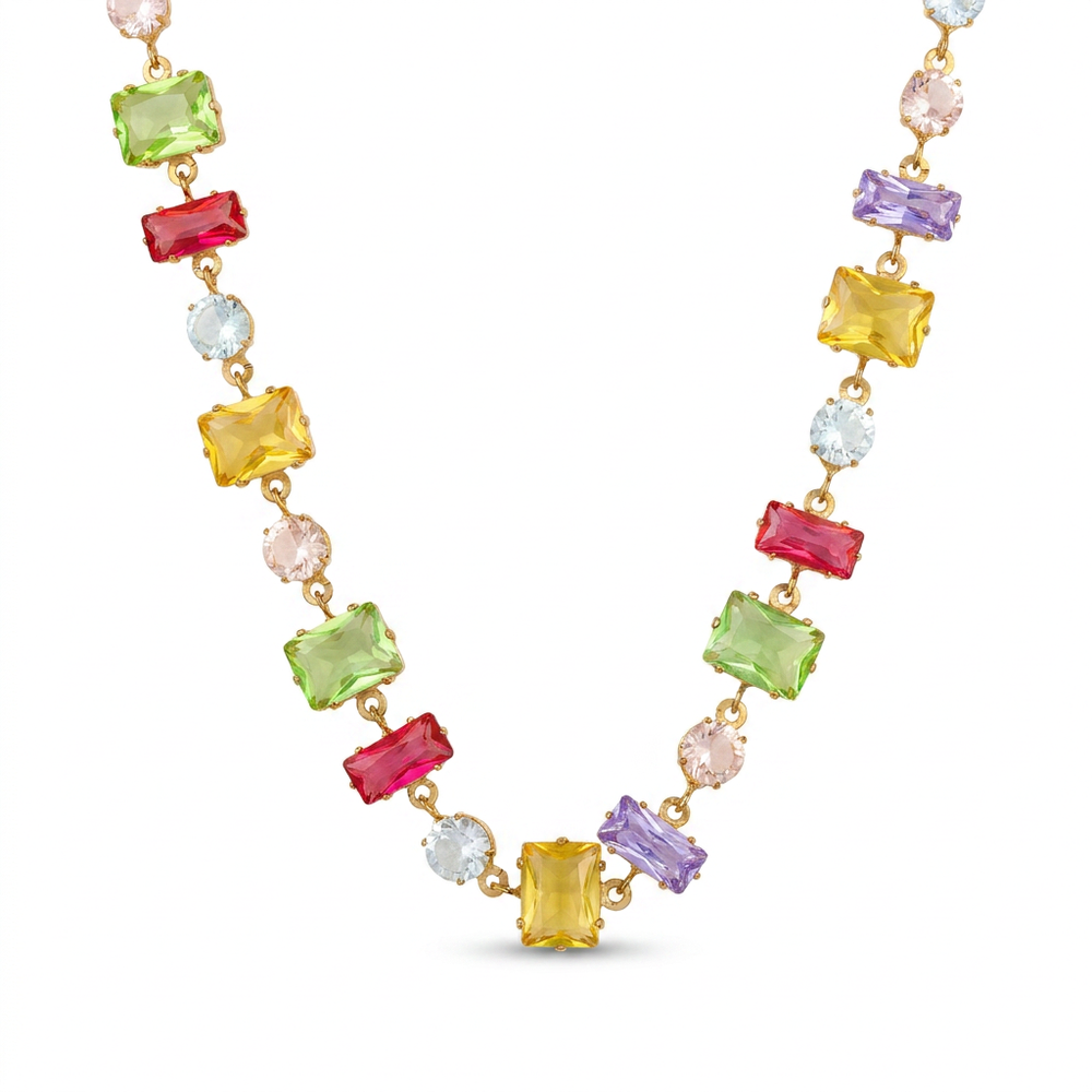 Collar Geométrico Multicolor