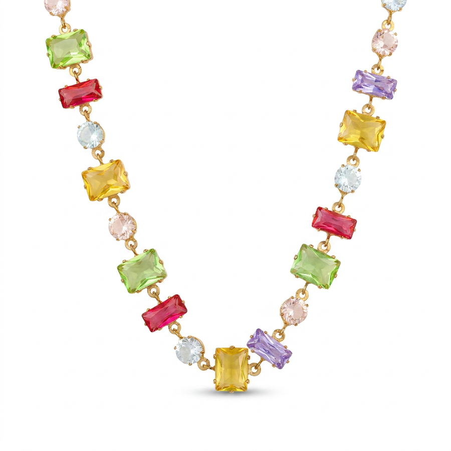 Collar Geométrico Multicolor
