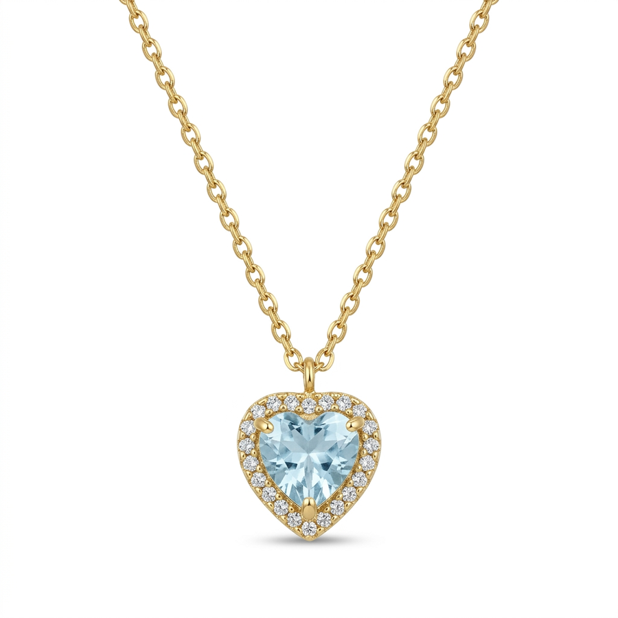 Collar Corazón Azul