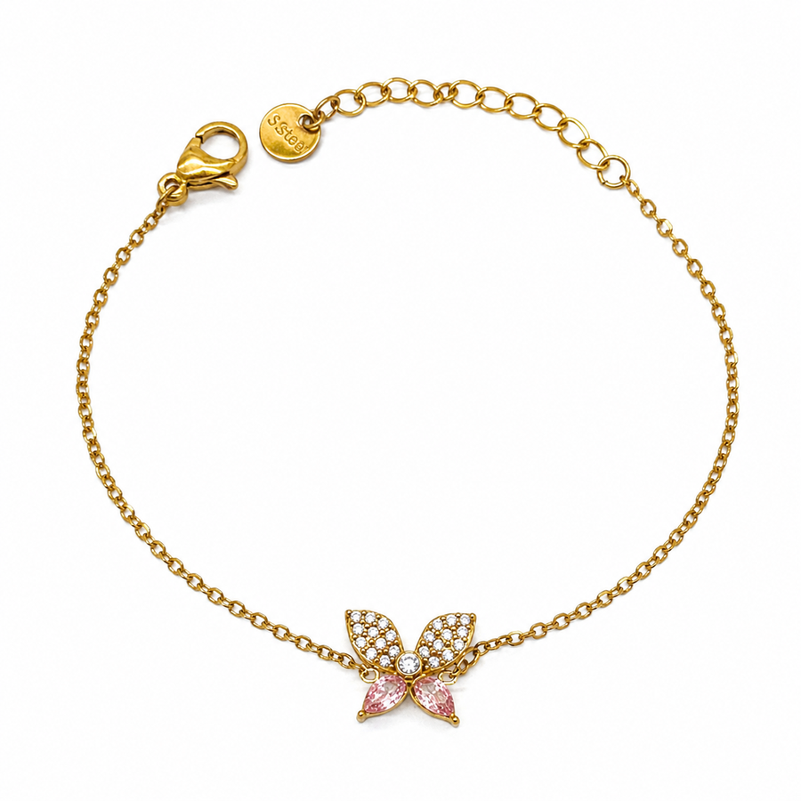 Pulsera Mariposa Rosa