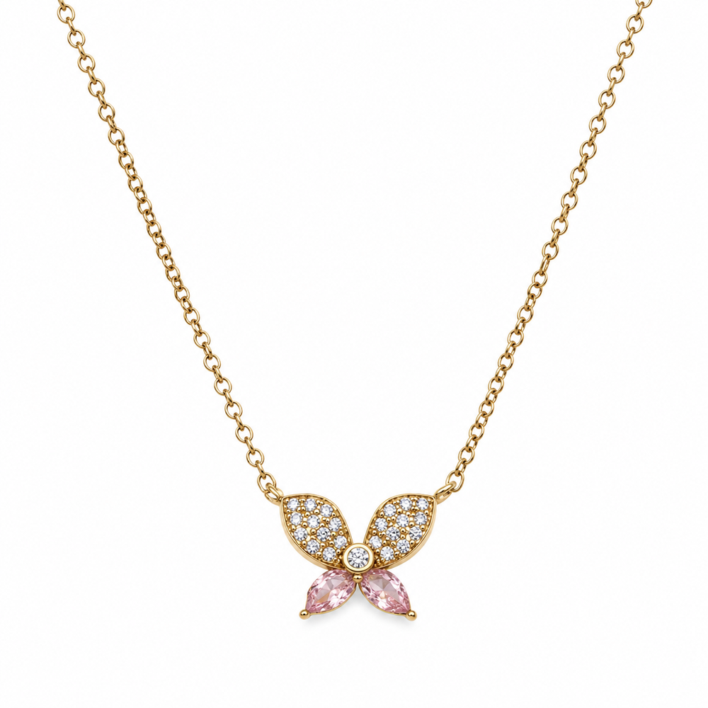 Collar Mariposa Rosa