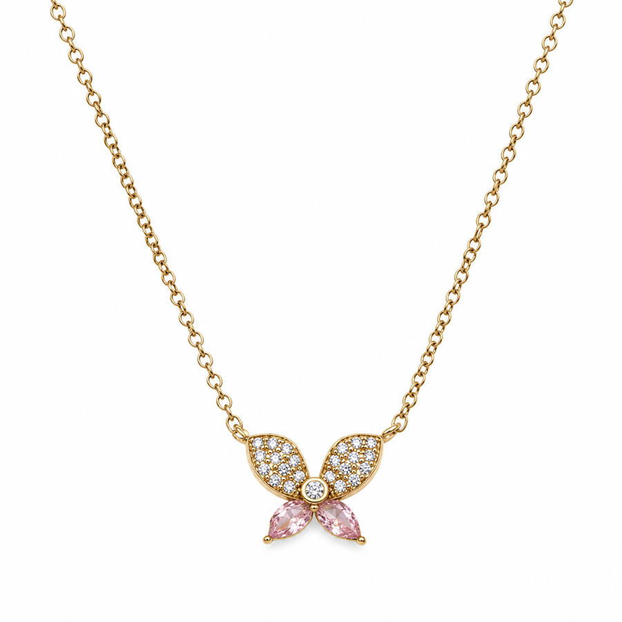 Collar Mariposa Rosa