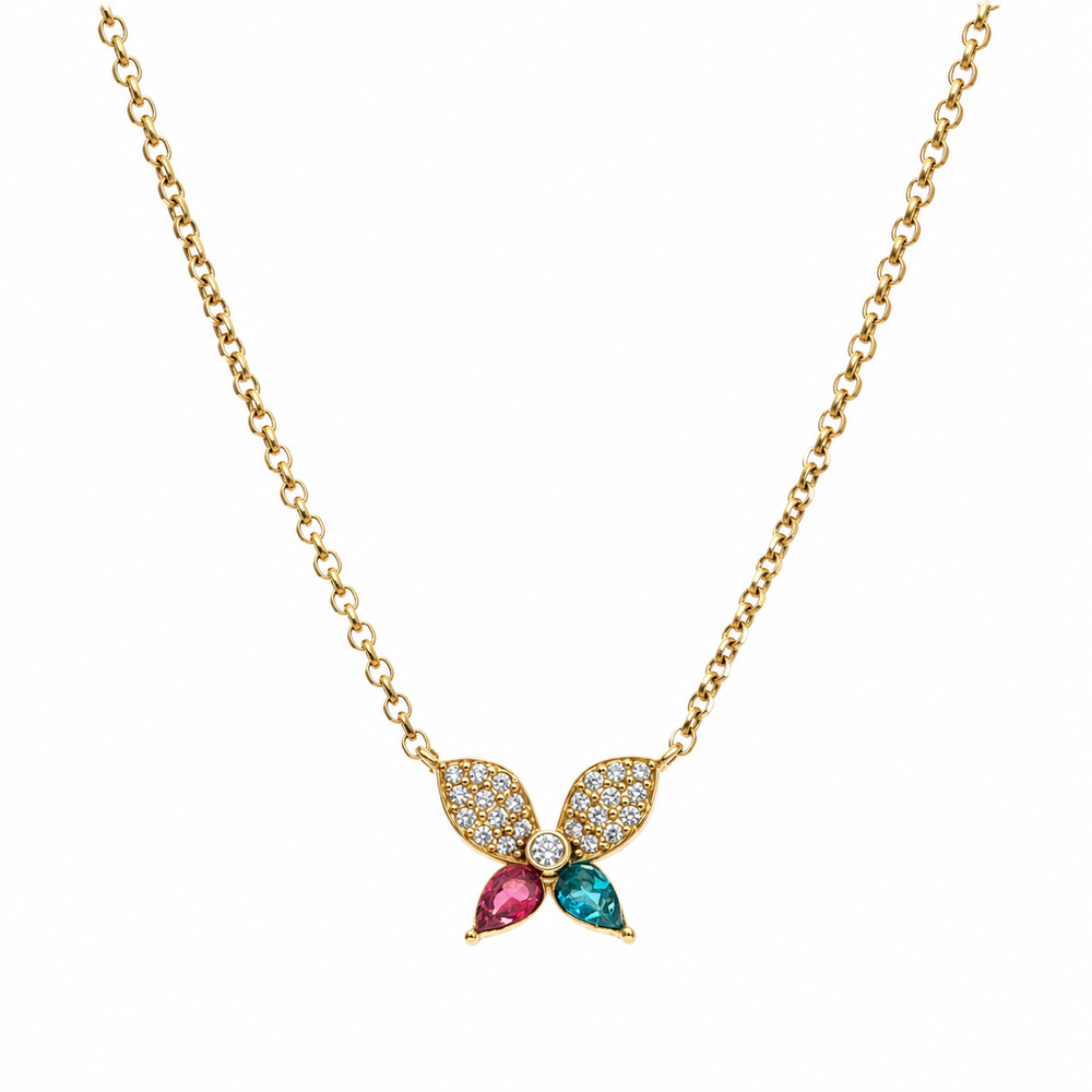 Collar Mariposa Multicolor