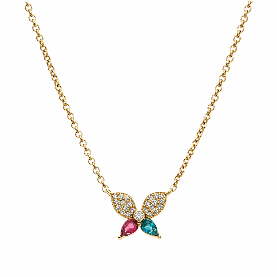 Collar Mariposa Multicolor