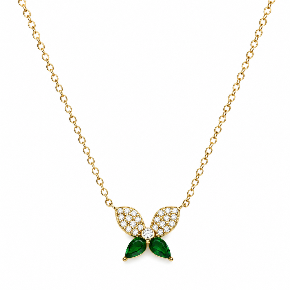 Collar Mariposa Verde