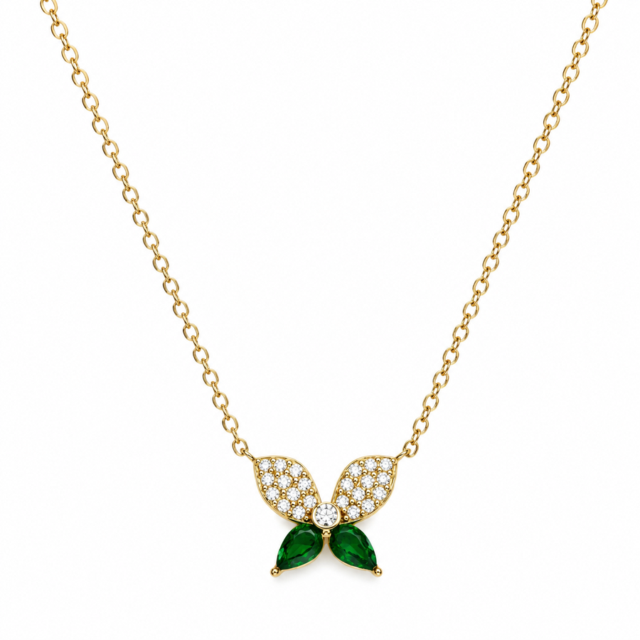Collar Mariposa Verde