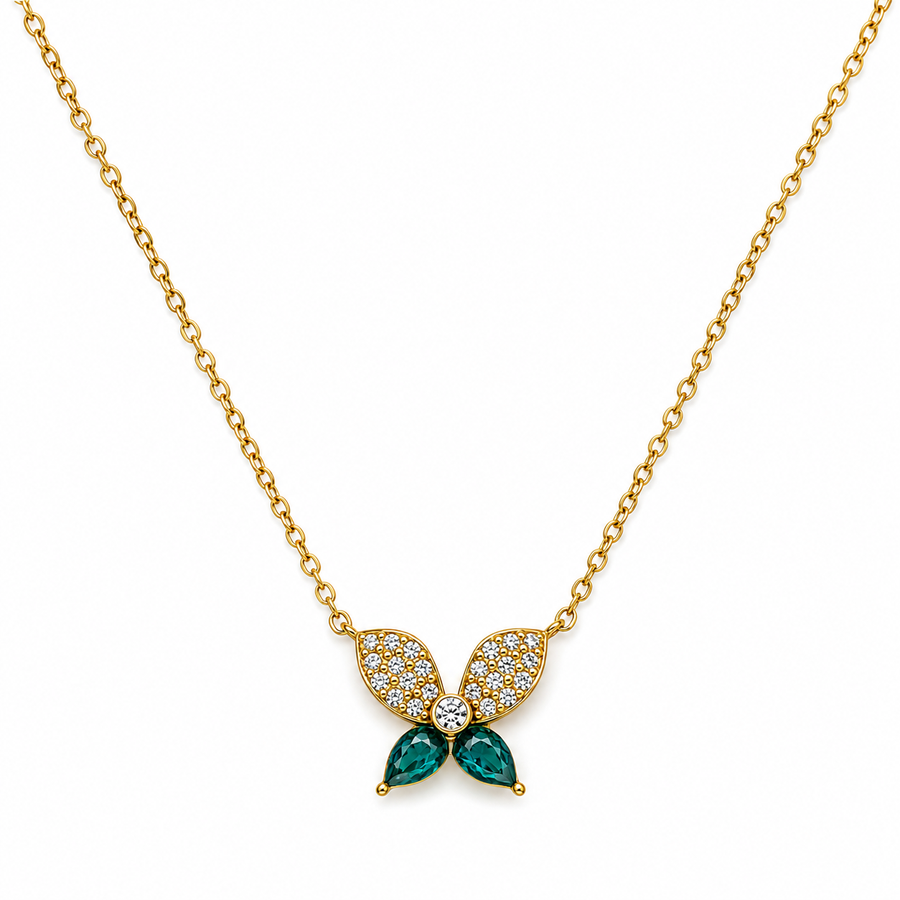 Collar Mariposa Azul