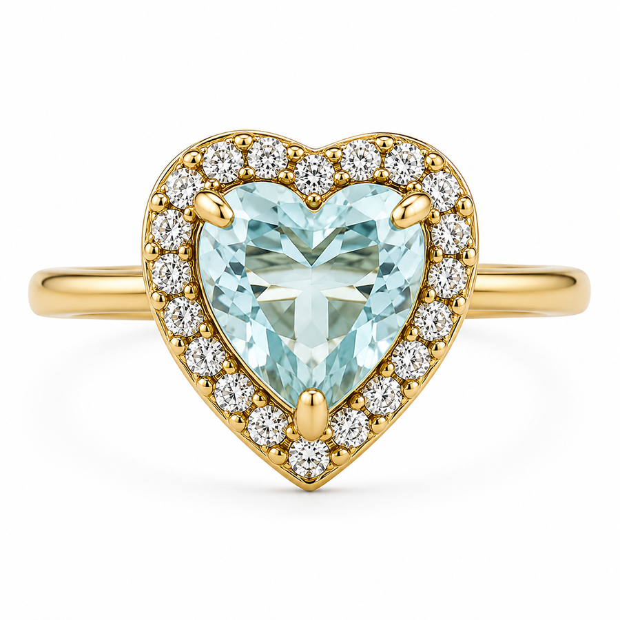 Anillo Corazón Azul
