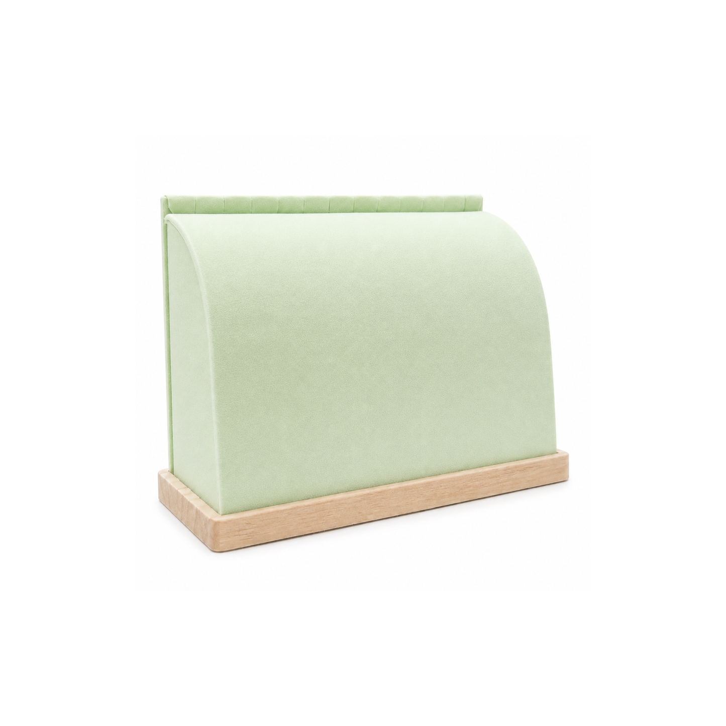 Exhibidor Curvo para Collares con Base de Madera - 4 Colores