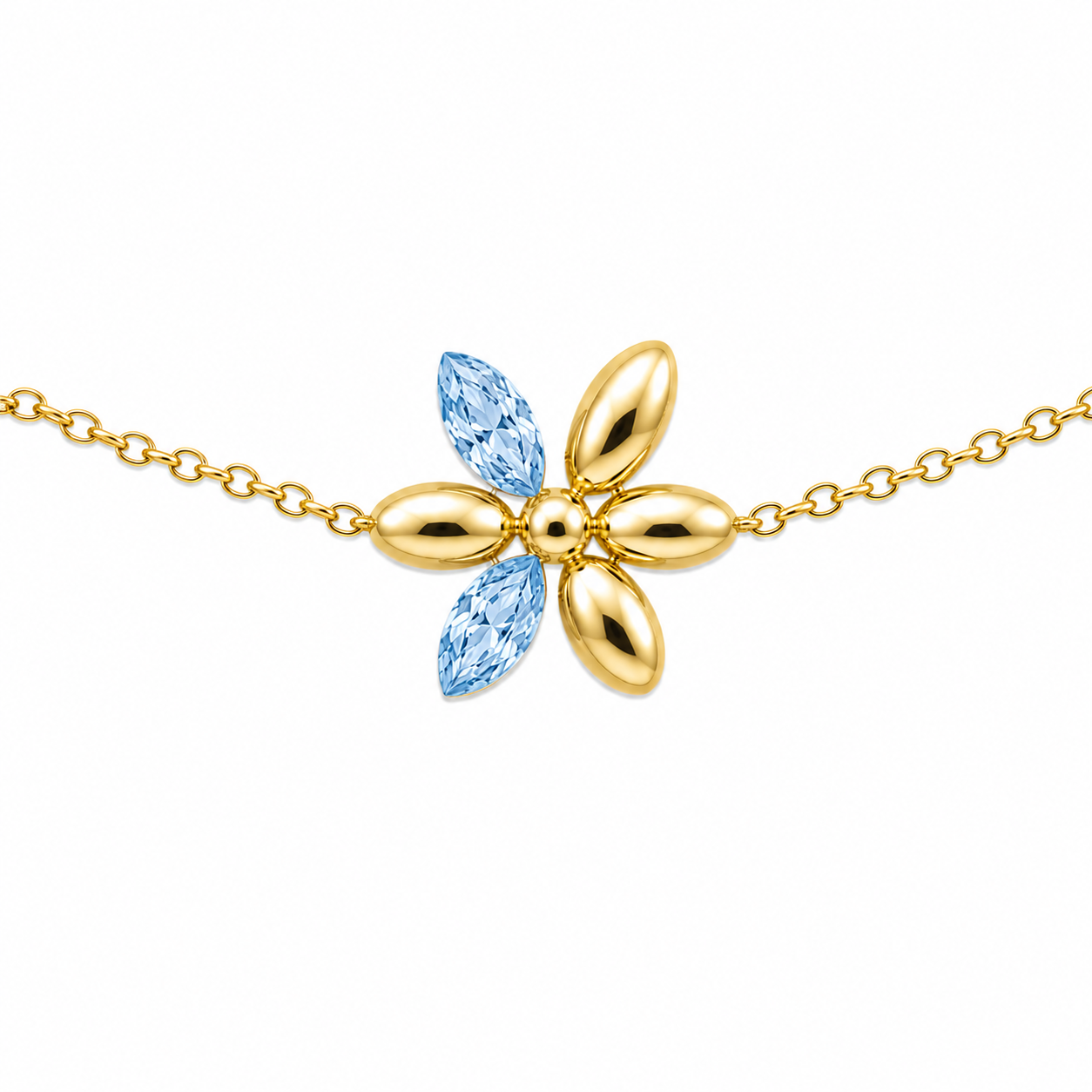 Pulsera Flor Cristal - 6 Colores