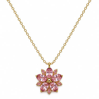 Collar Pétalos Cristal - 4 Colores