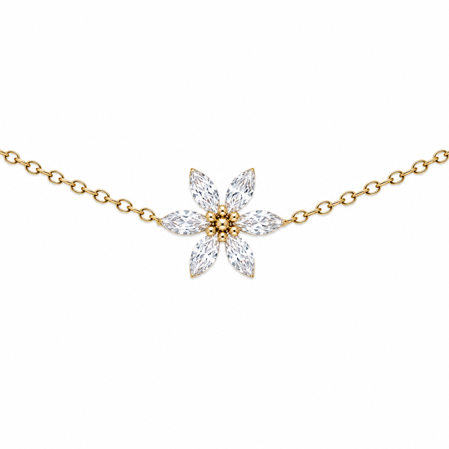 Pulsera Flores Cristal - 6 Colores