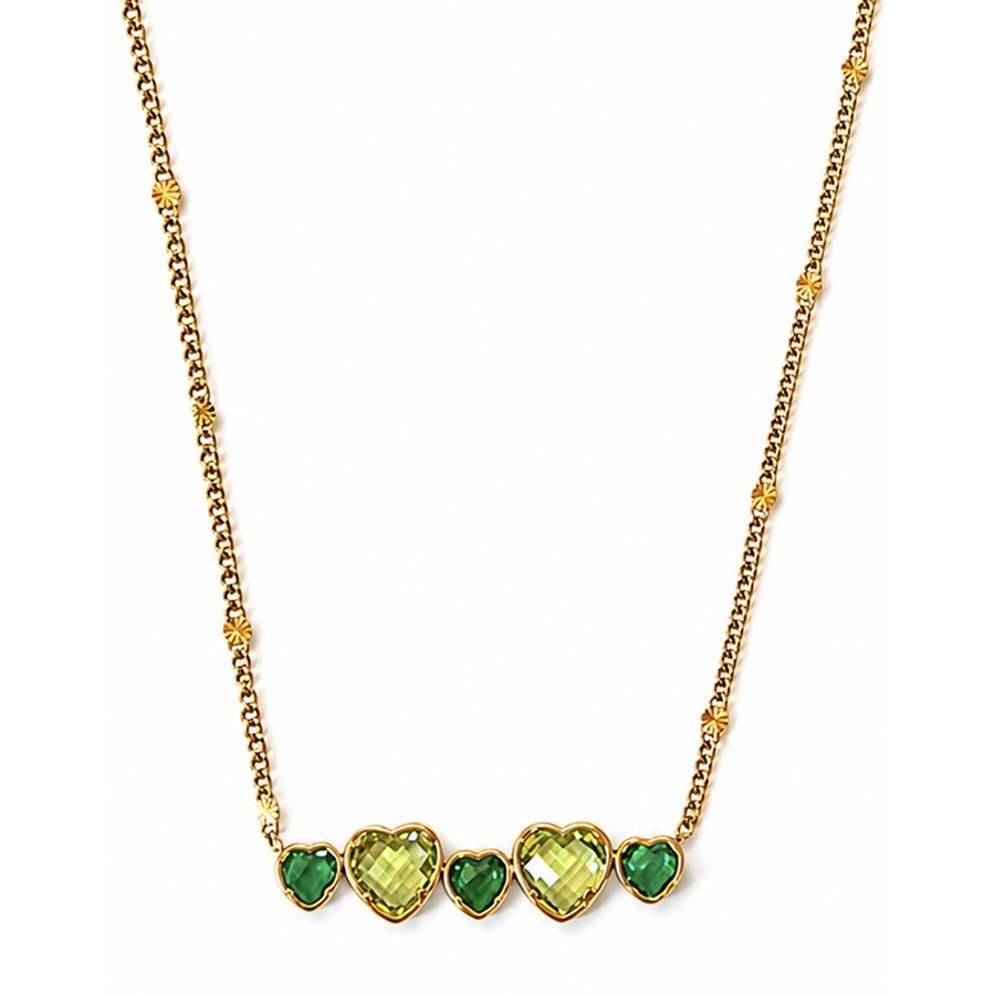 Collar Corazones Cristal - 4 Colores