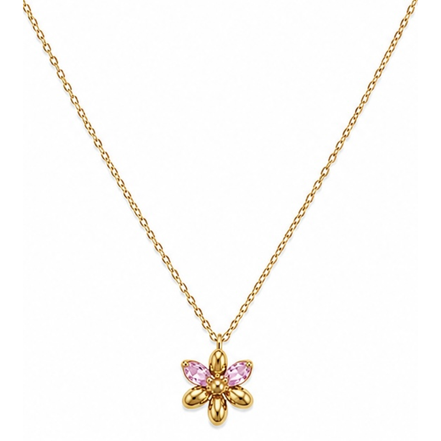 Collar Flor Cristal - 6 Colores