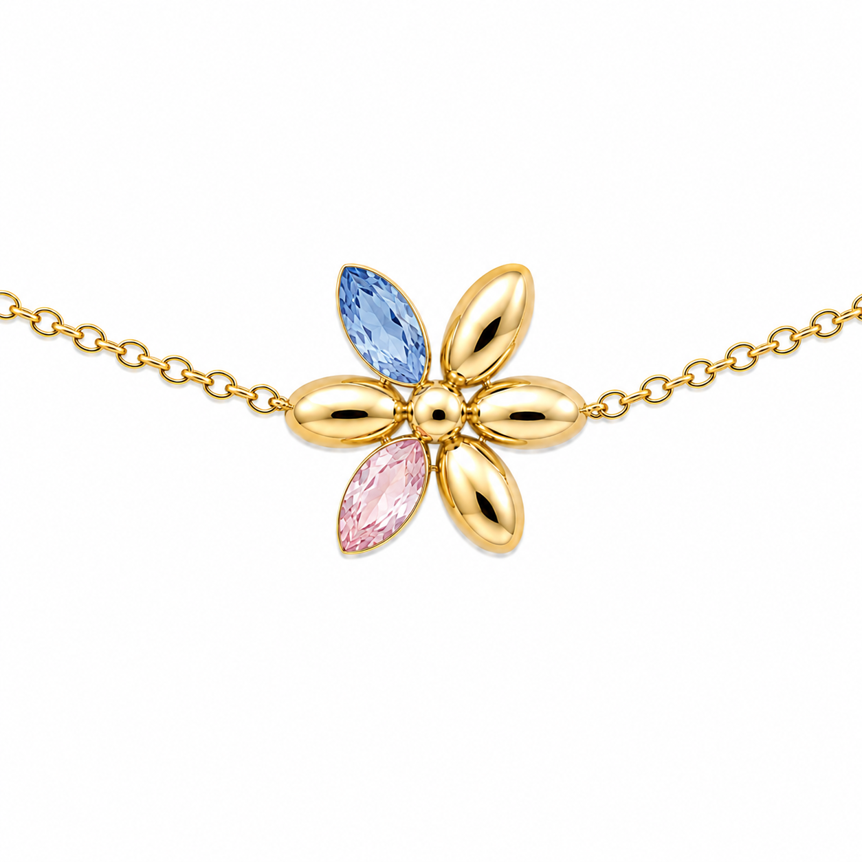 Pulsera Flor Cristal - 6 Colores