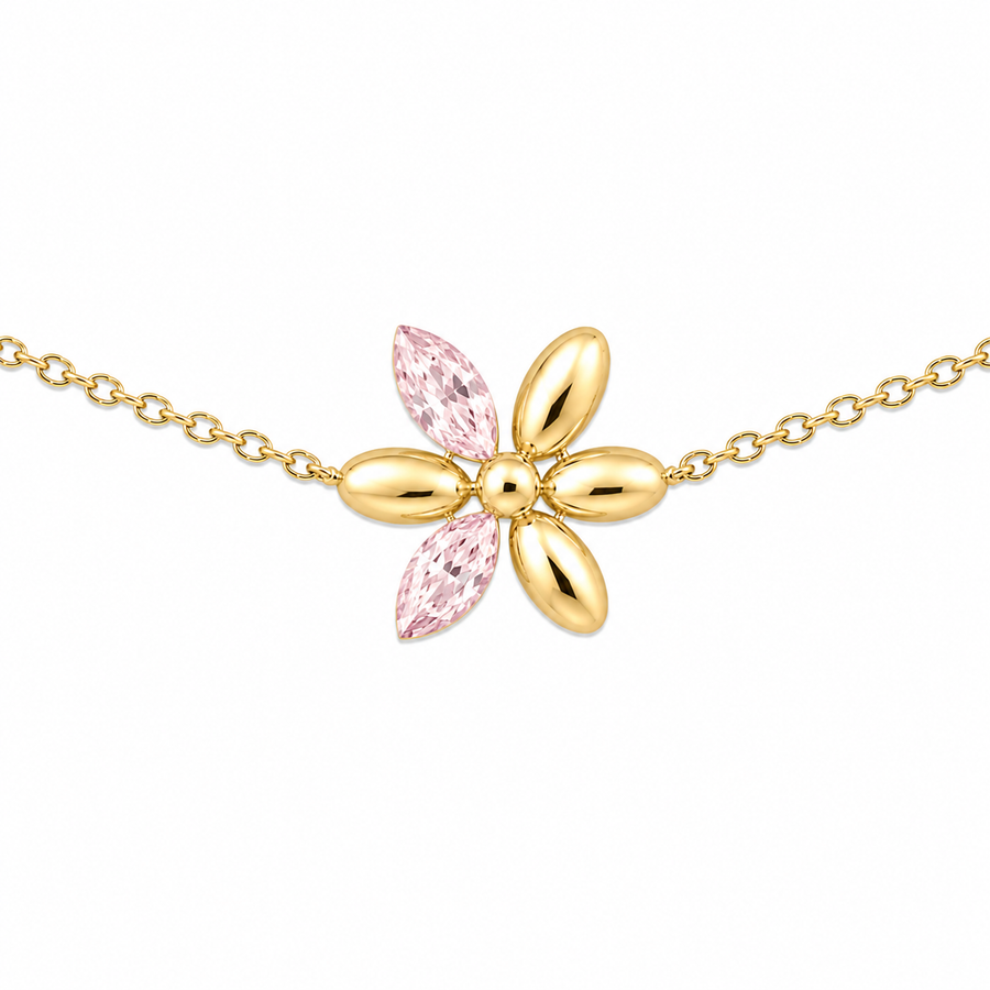 Pulsera Flor Cristal - 6 Colores