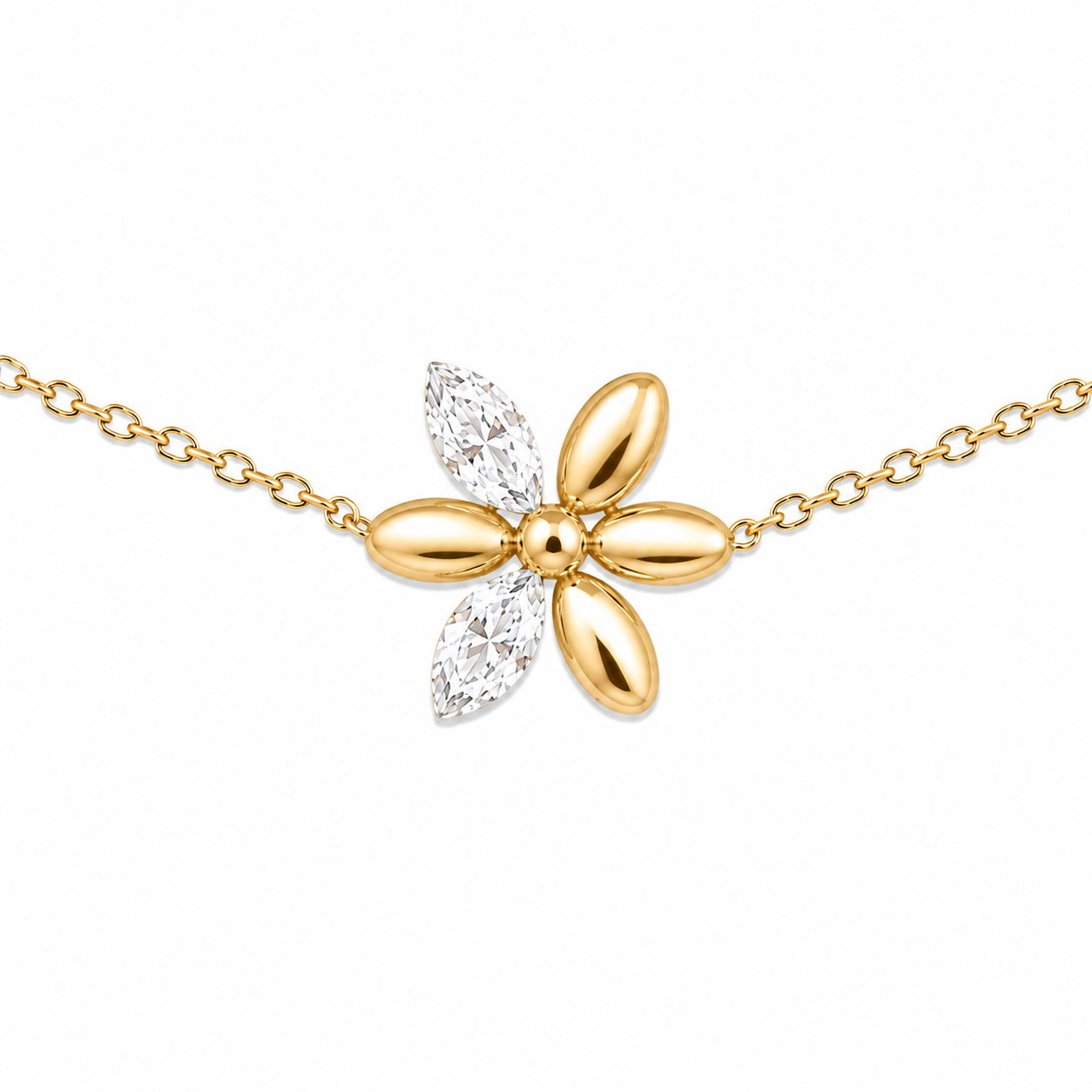 Pulsera Flor Cristal - 6 Colores