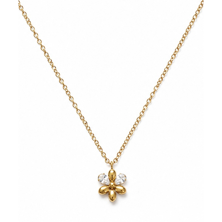 Collar Flor Cristal - 6 Colores
