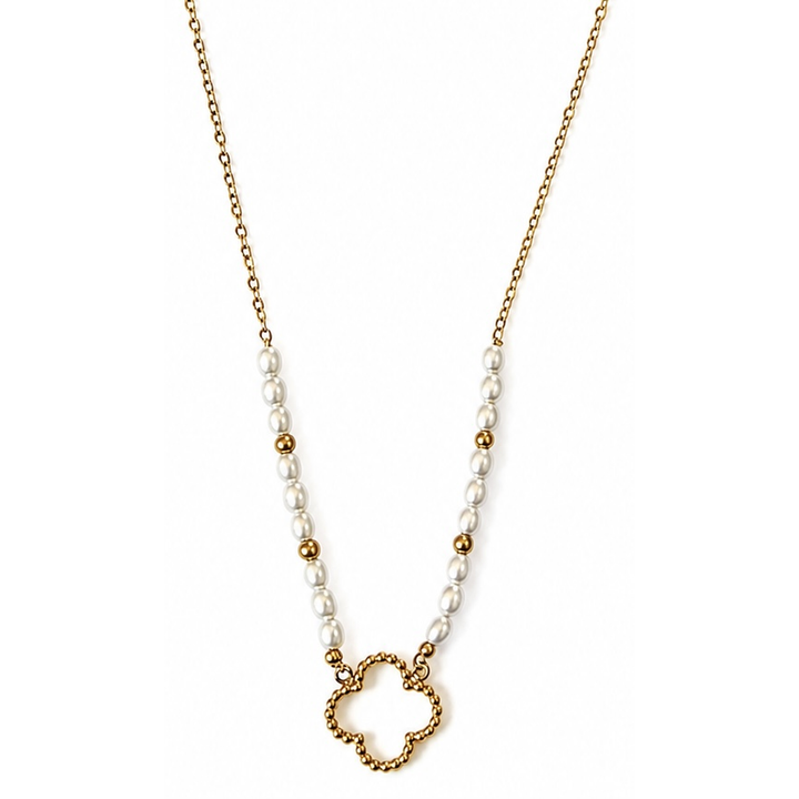 Collar Trébol Perla