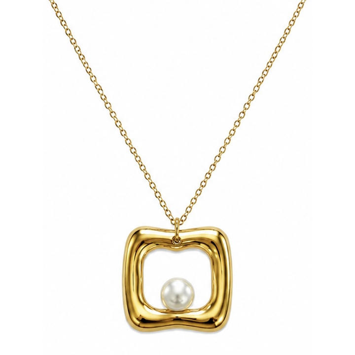 Collar Cuadrado Perla