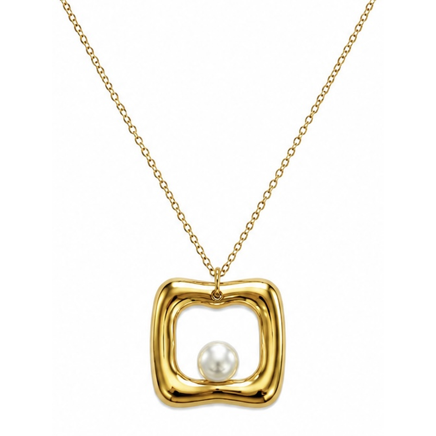Collar Cuadrado Perla