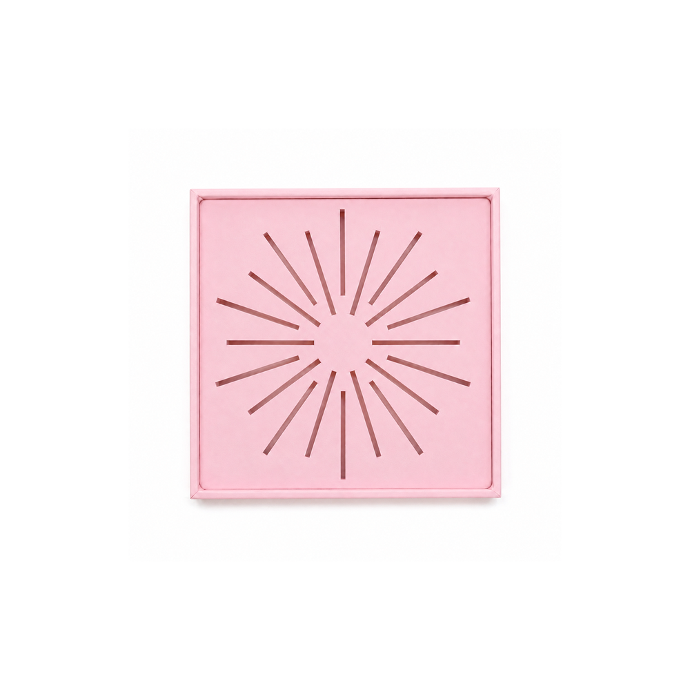 Exhibidor cuadrado diseño radial - 5 Colores