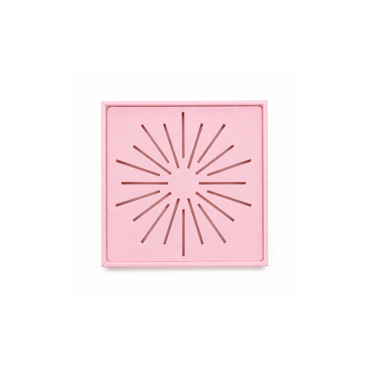 Exhibidor cuadrado diseño radial - 5 Colores