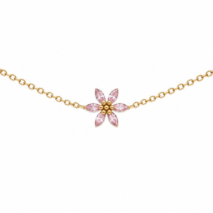 Pulsera Flores Cristal - 6 Colores