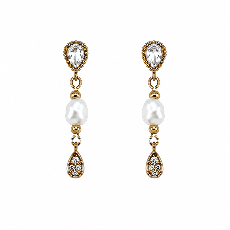 Pediente Gota Cristal