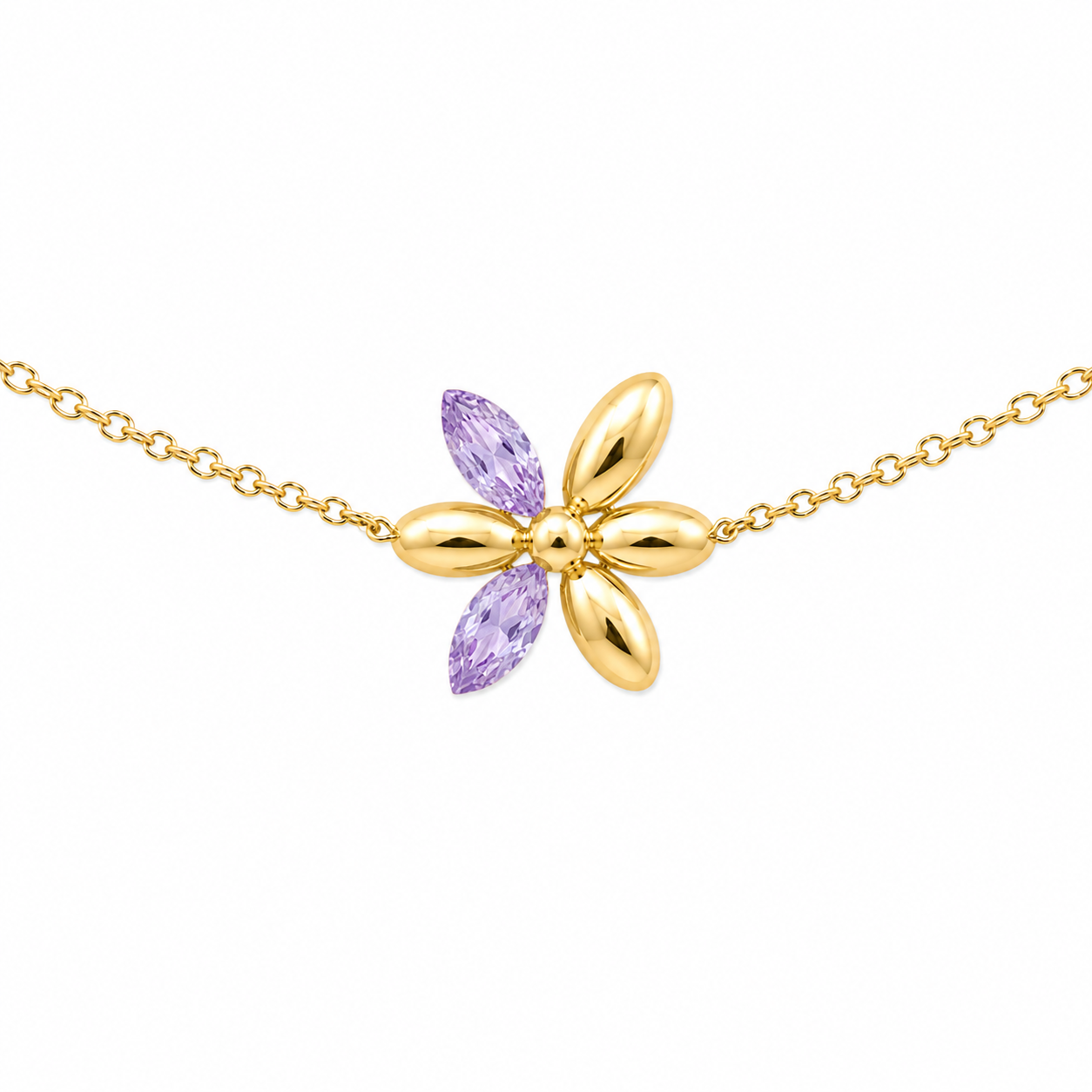 Pulsera Flor Cristal - 6 Colores