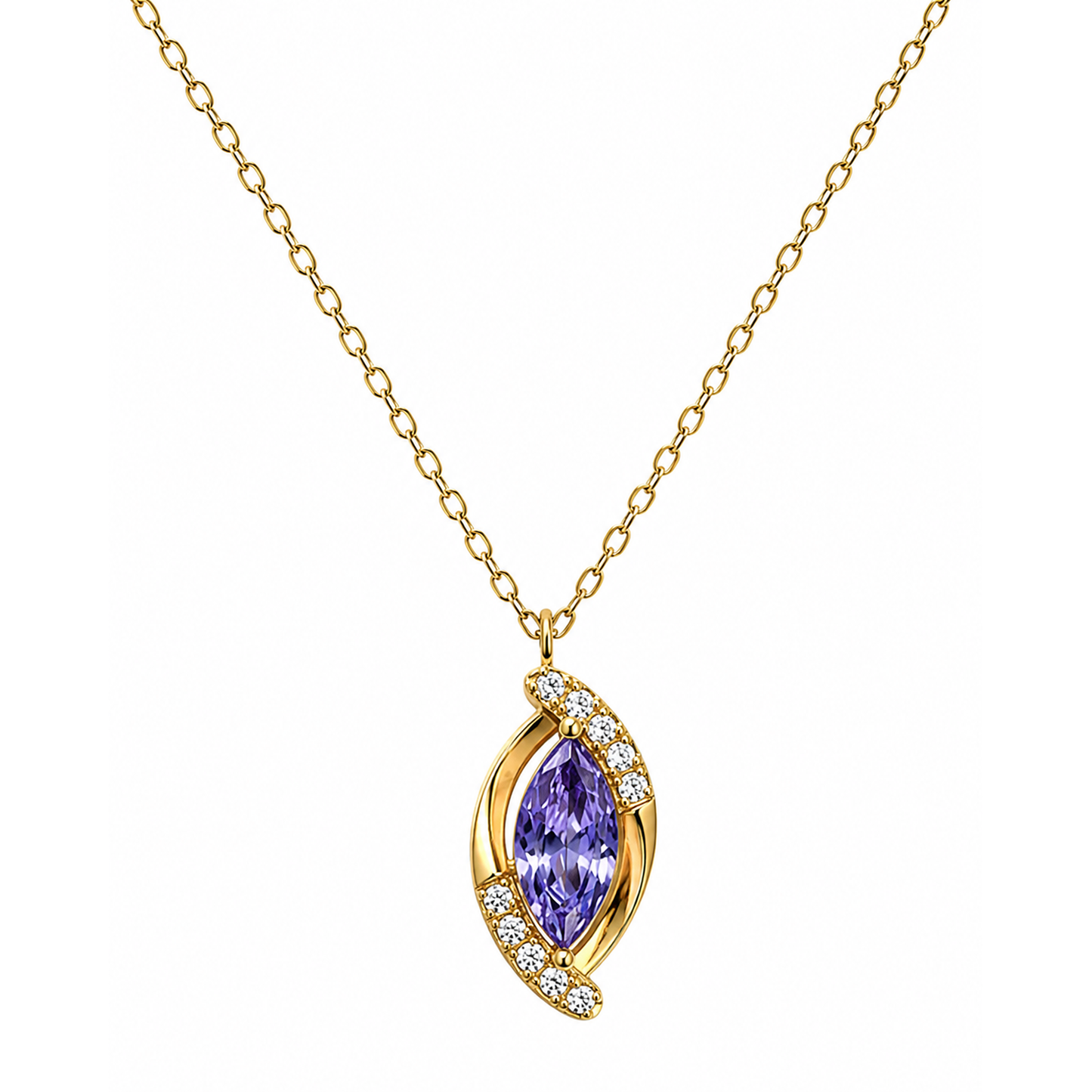 Collar Navette Cristal - 6 Colores