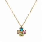 Collar Trébol Cristal - 6 Colores