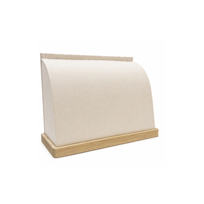 Exhibidor Curvo para Collares con Base de Madera - 4 Colores