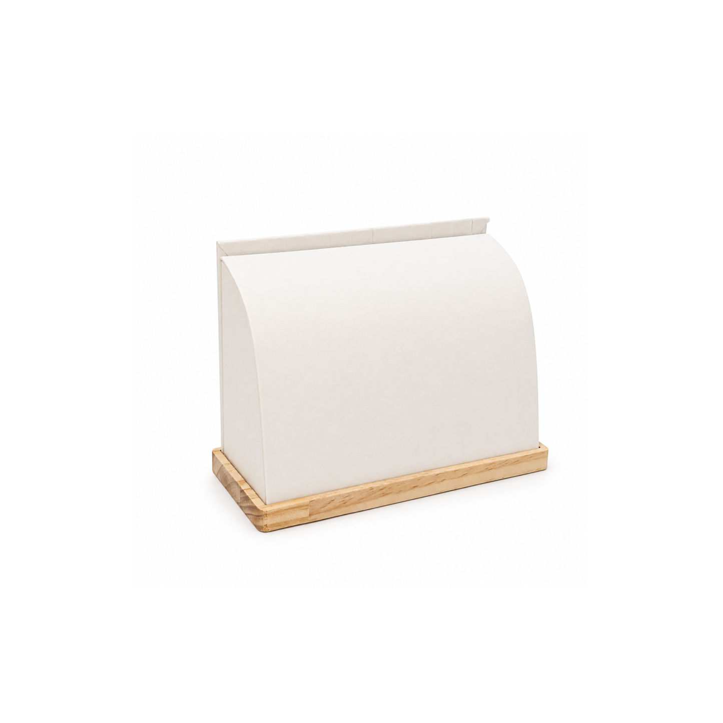 Exhibidor Curvo para Collares con Base de Madera - 4 Colores