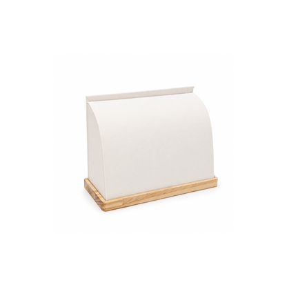 Exhibidor Curvo para Collares con Base de Madera - 4 Colores