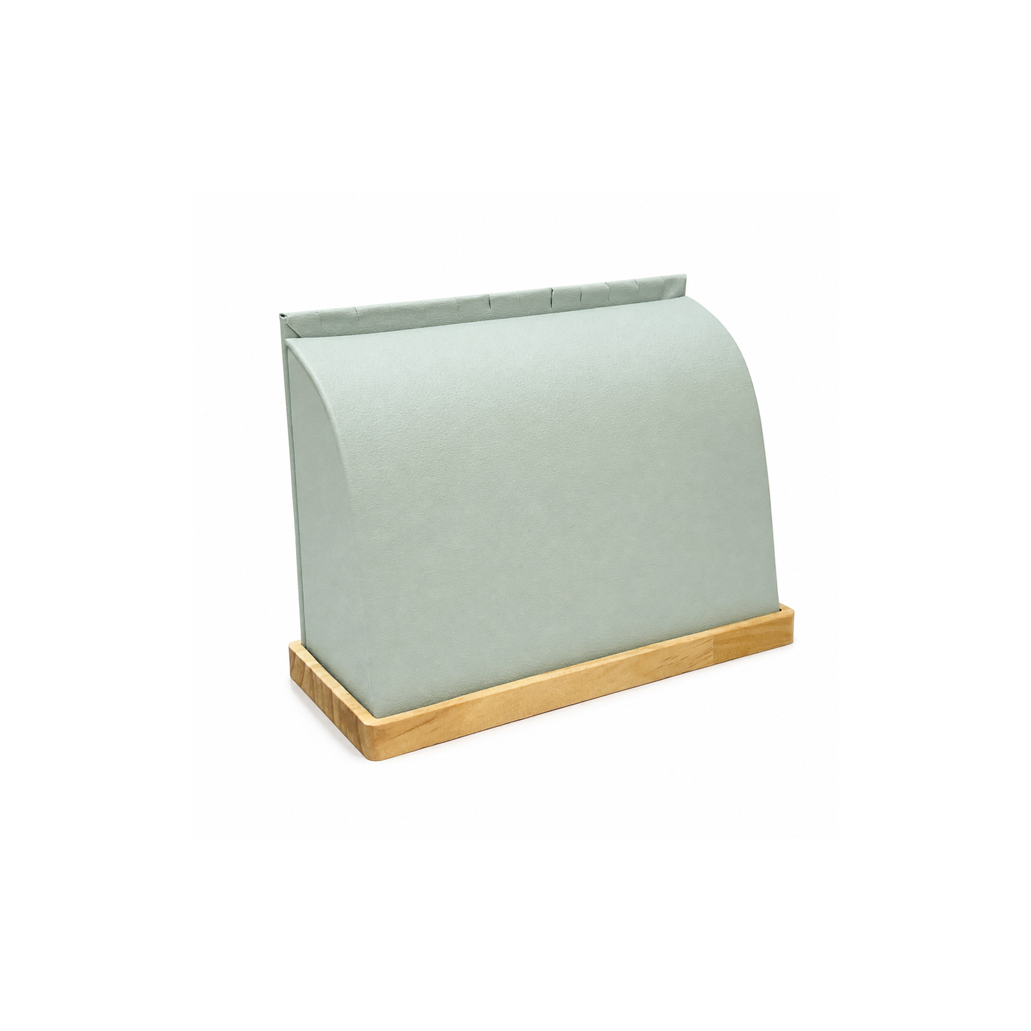 Exhibidor Curvo para Collares con Base de Madera - 4 Colores