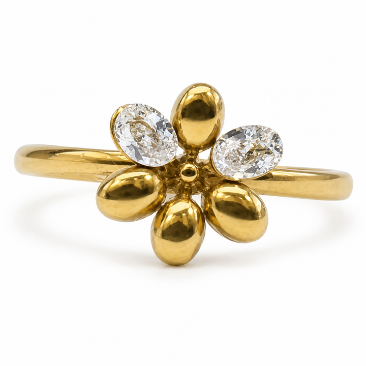 Anillo Flores Cristal - 6 Colores