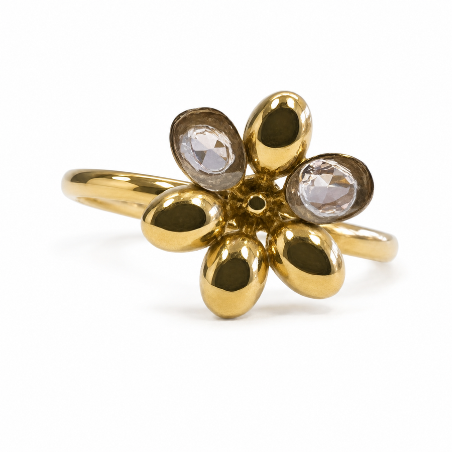 Anillo Flores Cristal - 6 Colores