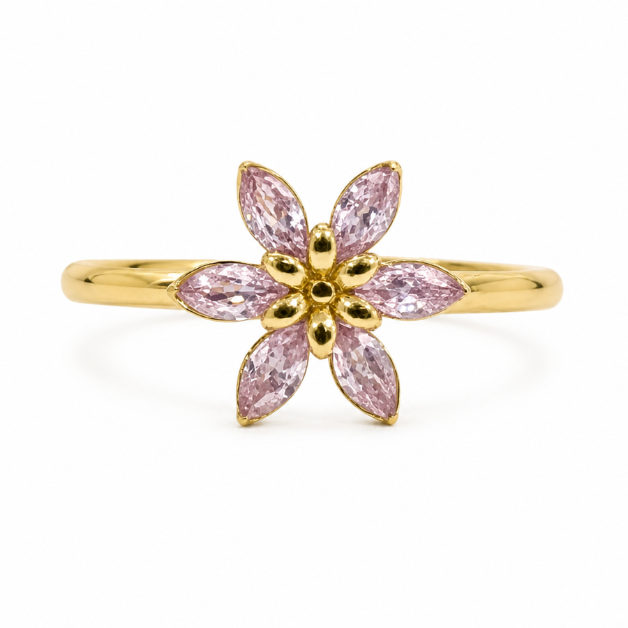 Anillo Flores Cristal - 6 Colores
