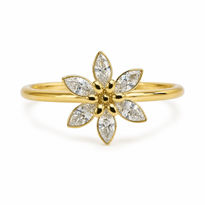 Anillo Flores Cristal - 6 Colores
