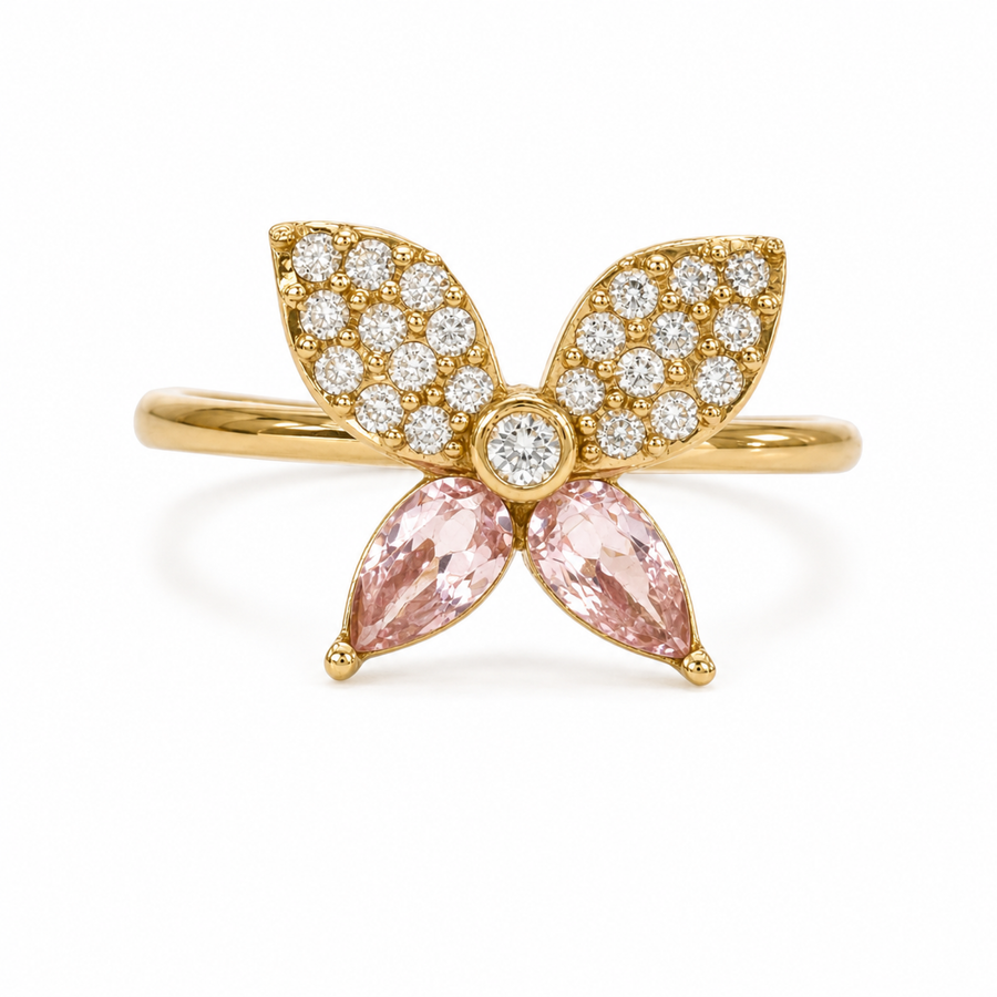 Anillo Mariposa Cristal - 6 Colores