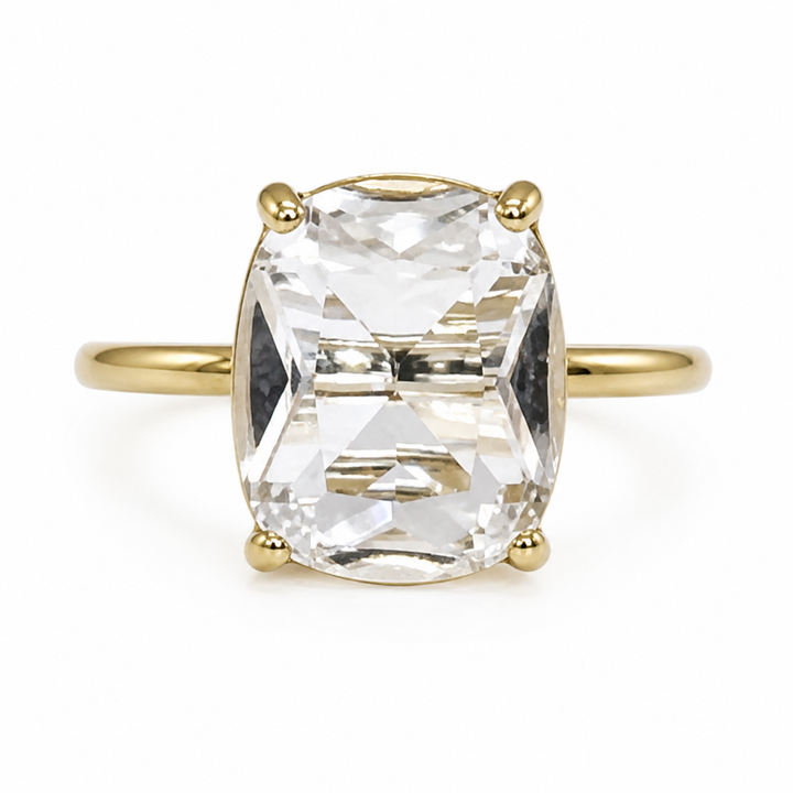 Anillo Rectangular Cristal - 4 Colores