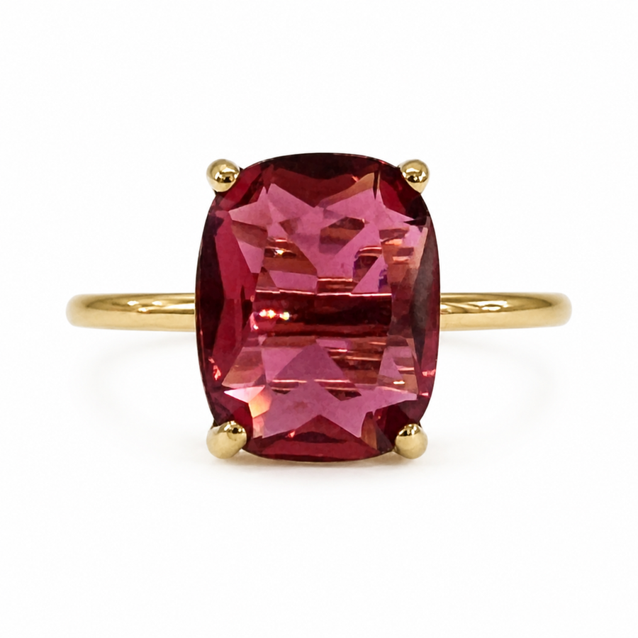 Anillo Rectangular Cristal - 4 Colores