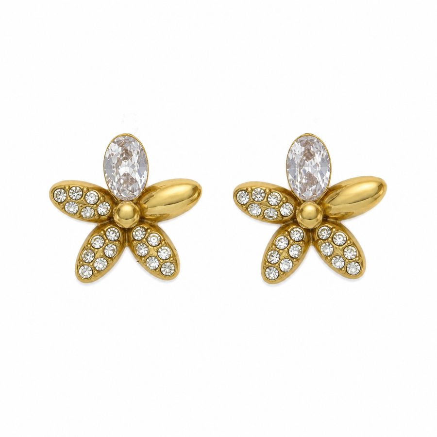 Pendiente Flor Cristal - 6 colores