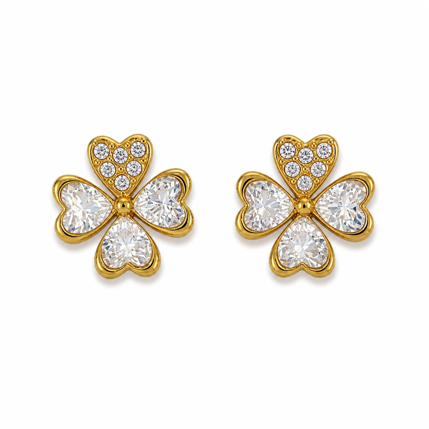 Aretes Trébol Cristal - 6 Colores